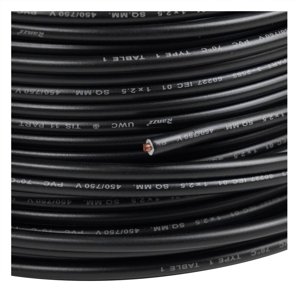 สายไฟ THW IEC01 RANZZ 1x2.5 ตร.มม. 30 ม. สีดำ