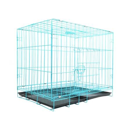 กรงสัตว์เลี้ยงพับได้ PETUS 70X50 ซม. สีฟ้า_0