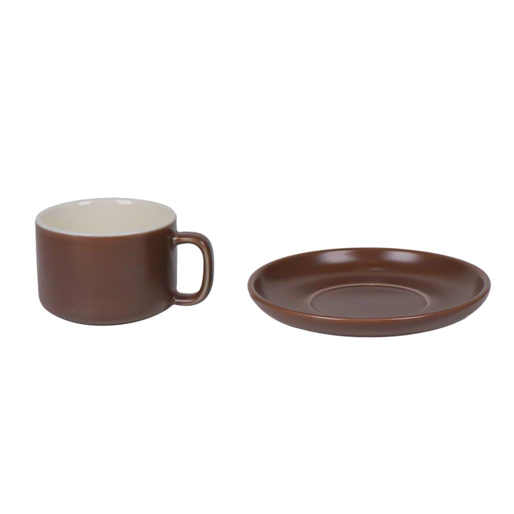 ชุดกาแฟ PORCELAIN 245 มล. KECH TWO TONE สีน้ำตาล