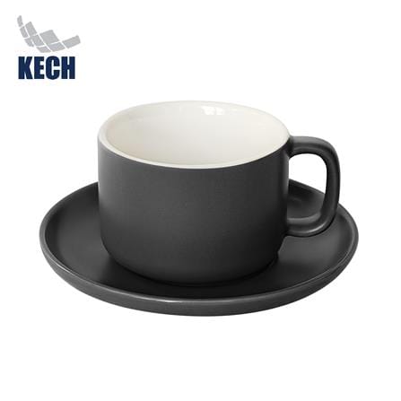 ชุดกาแฟ PORCELAIN 245 มล. KECH TWO TONE สีดำ_0