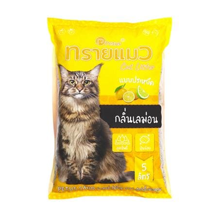 ทรายแมวเบนโทไนท์ PETUS กลิ่นเลม่อน 5 ลิตร_0