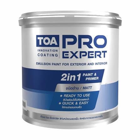 สีน้ำทาภายนอก ชนิดด้าน TOA PRO EXPERT BASE D สีขาว 1 แกลลอน_0