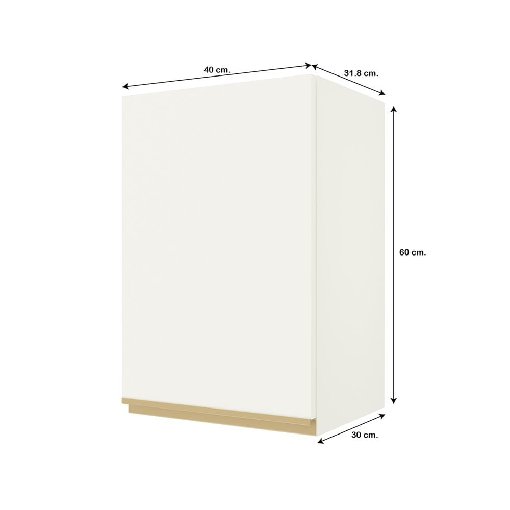 ตู้แขวนเดี่ยวเรียบ JUPITER JUVENTAS 40x60 ซม. สีขาว