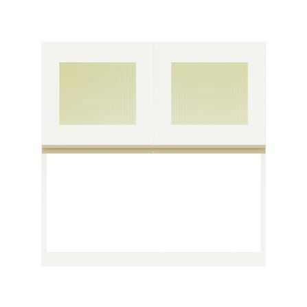 ตู้แขวนคว่ำจานกระจก JUPITER JUVENTAS 80x80 ซม. สีขาว