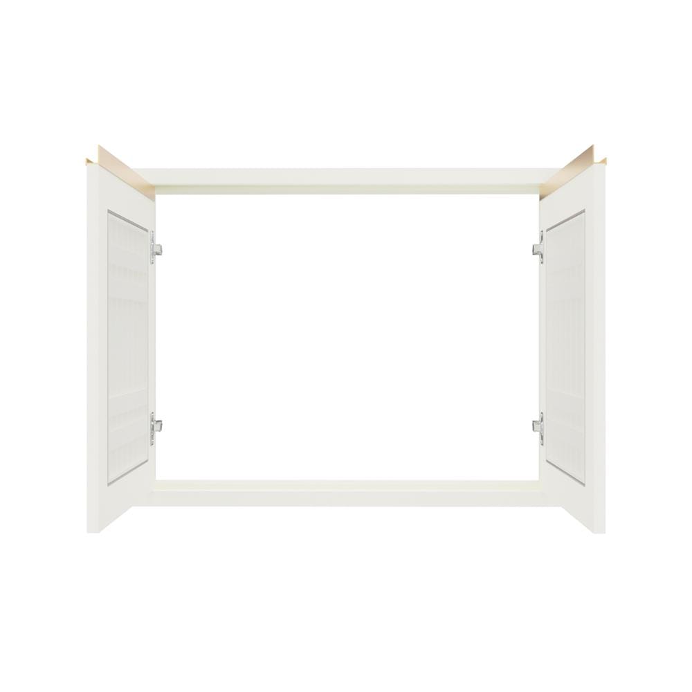 บานซิงค์คู่ระแนง JUPITER JUVENTAS 87x67 cm. สีขาว