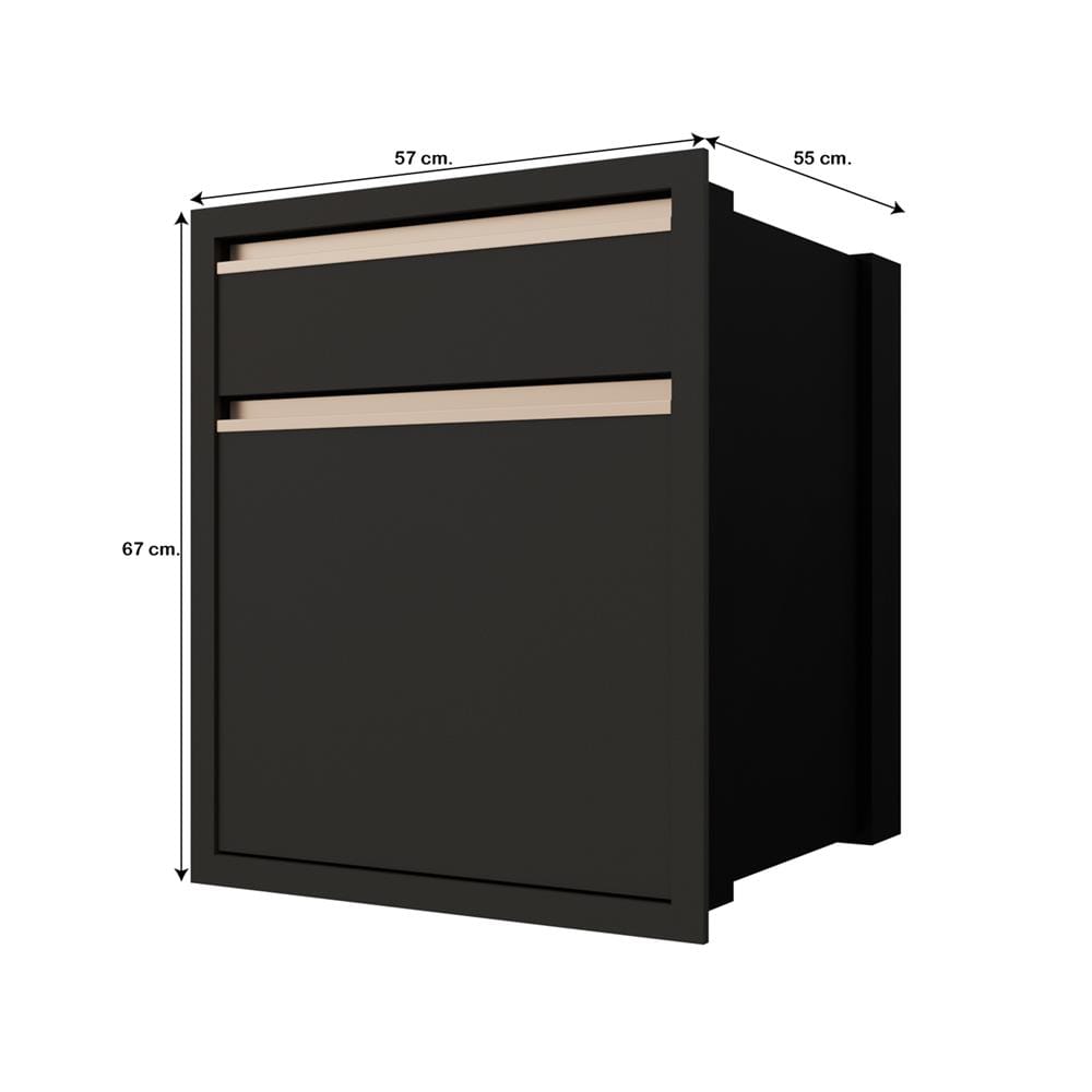ตู้ลิ้นชัก JUPITER JUVENTAS 57x67 ซม. สีน้ำตาล
