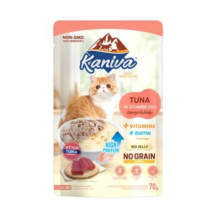 อาหารเปียกแมว KANIVA TUAN IN STEAMED EGG 70 ก._0