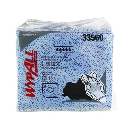 ผ้าเช็ดคราบน้ำมันจารบี KIMBERLY CLARK WYPALL 33560 สีฟ้า (แพ็ก 66 แผ่น)_0