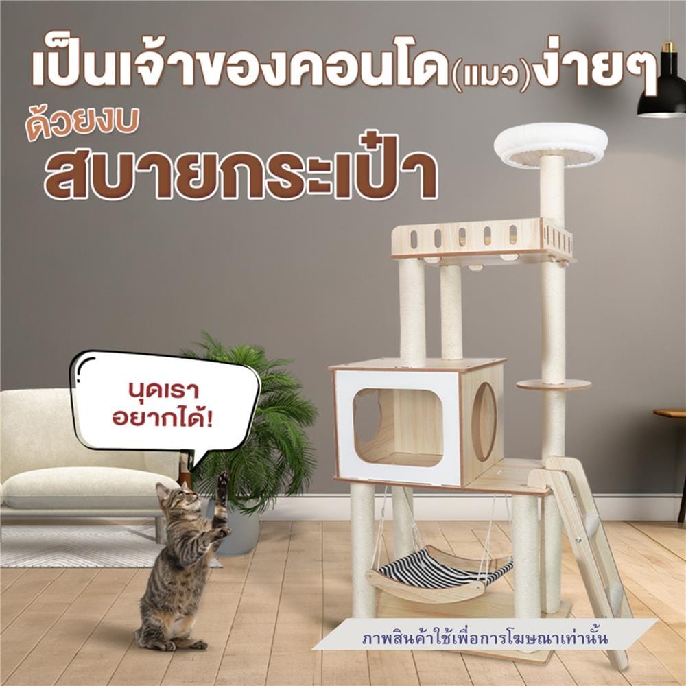 คอนโดแมวไม้ PETUS P058-1 92X59.5 ซม.