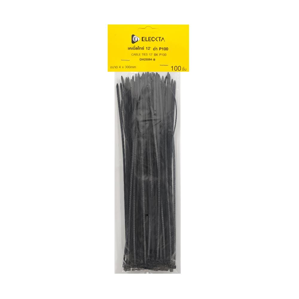 เคเบิ้ลไทร์ ELECKTA 12 นิ้ว สีดำ (แพ็ก 100 เส้น)