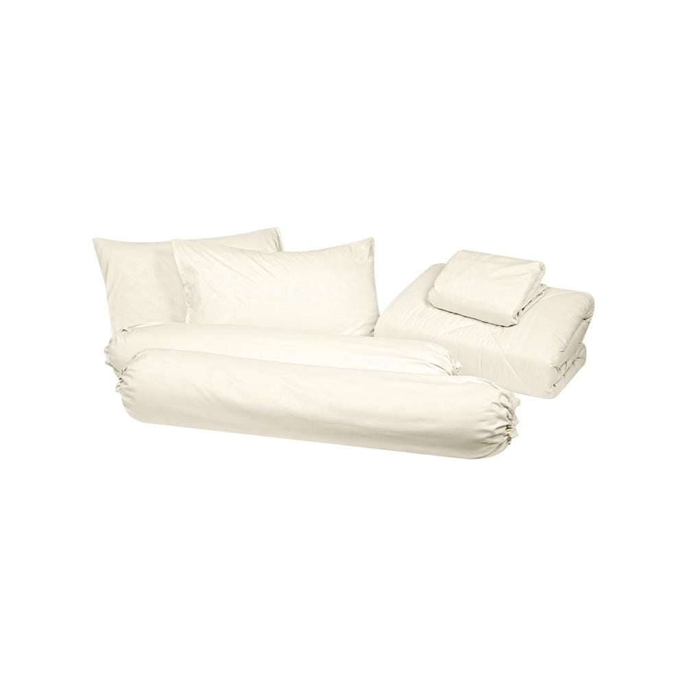 ชุดผ้าปูที่นอน 5 ฟุต (ชุด 6 ชิ้น) HOME LIVING STYLE MANDELA สี BEIGE