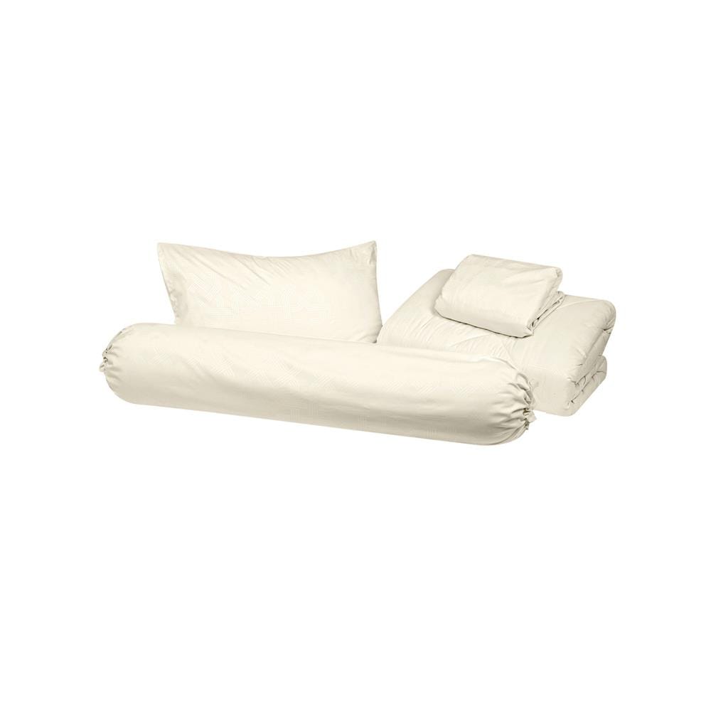 ชุดผ้าปูที่นอน 3.5 ฟุต (ชุด 4 ชิ้น) HOME LIVING STYLE MANDELA สี BEIGE