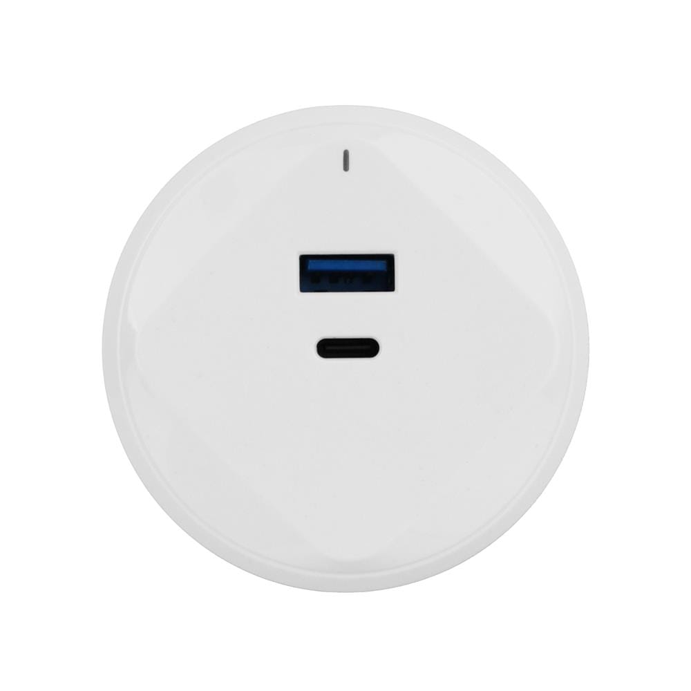 เต้ารับไร้สาย HACO USB TYPE A/C TR-USB/ACQ-WE สีขาว