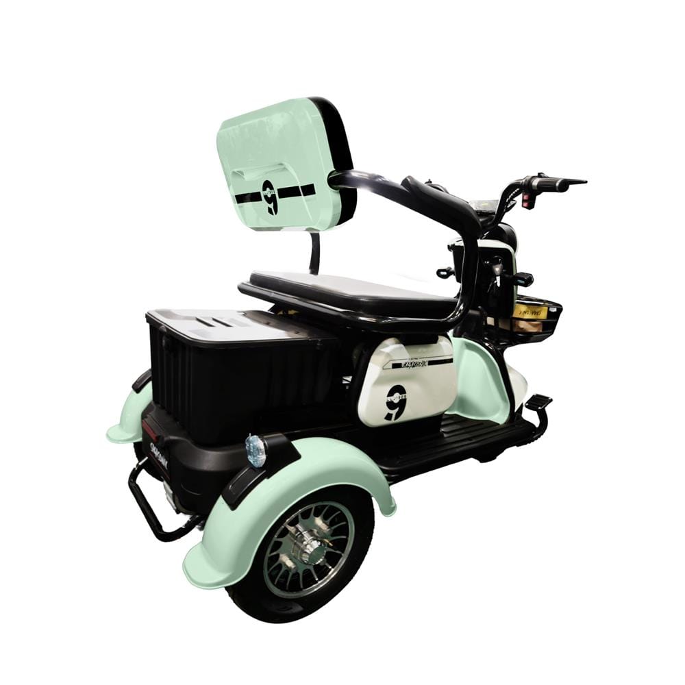 สกู๊ตเตอร์ไฟฟ้า 3 ล้อ SAGASONIC X6 สีขาว/เขียว