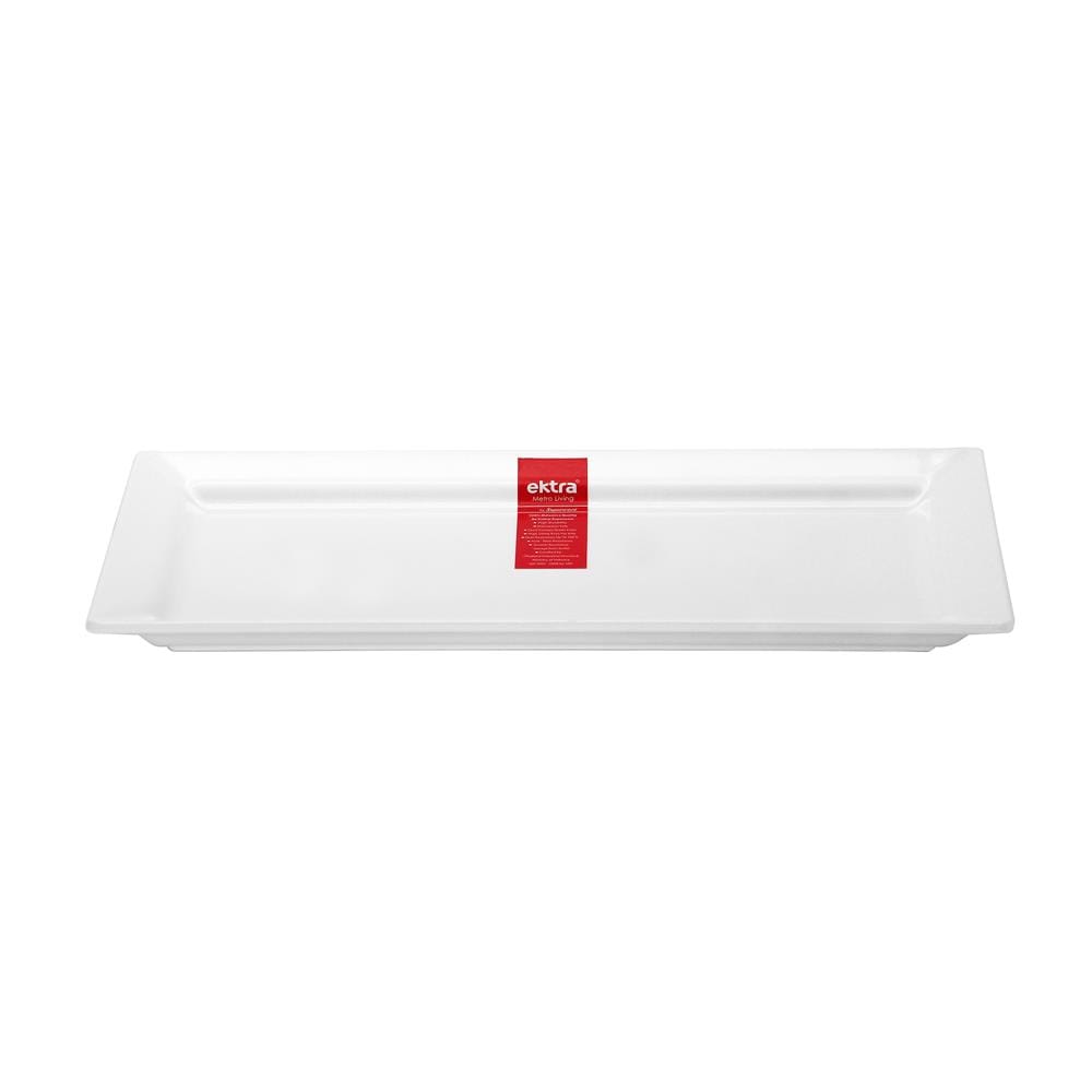 ถาดเหลี่ยมเมลามีน 14 นิ้ว SUPERWARE CATERING สีขาว