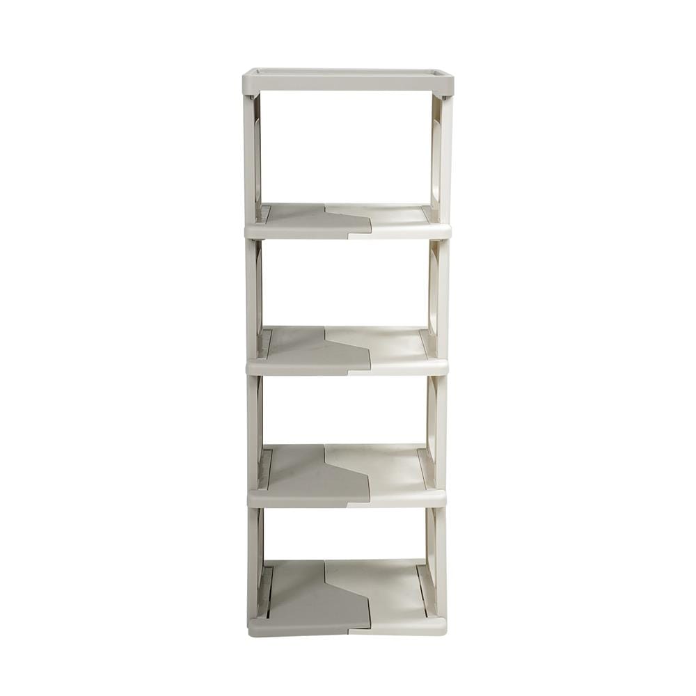 ชั้นวางรองเท้า 5 ชั้น STACKO BONNIE 26.5X26X75 ซม. สีขาว/เทา