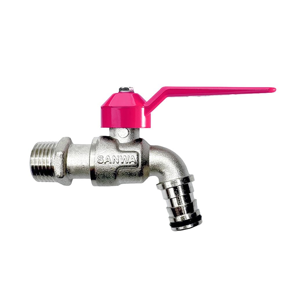 ก๊อกสนามแฟนซี SANWA 1/2 นิ้ว สีชมพู