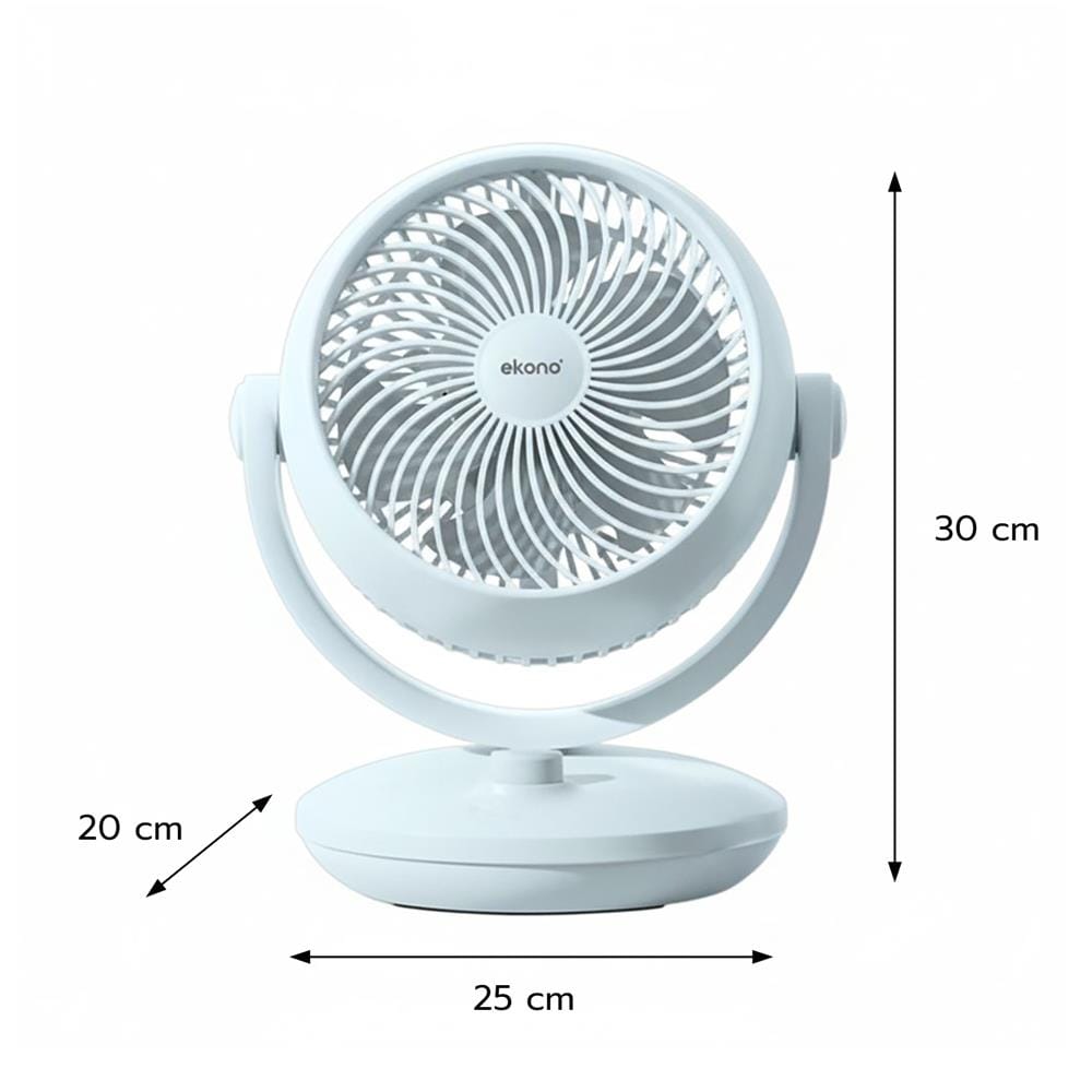 พัดลมพกพา 8 นิ้ว EKONO TT-TS16 สีฟ้า