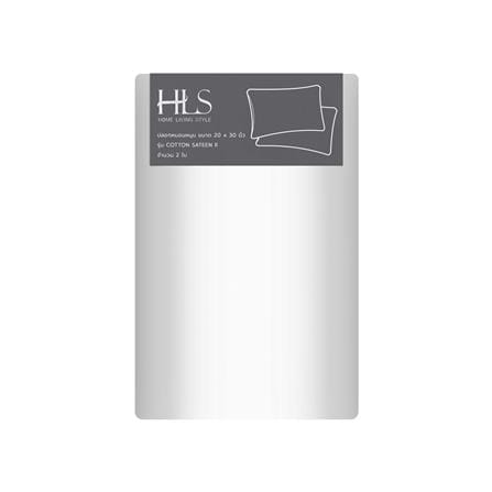 ปลอกหมอนหนุน HOME LIVING STYLE COTTON SATEEN II สี WHITE (แพ็ก 2 ชิ้น)_3