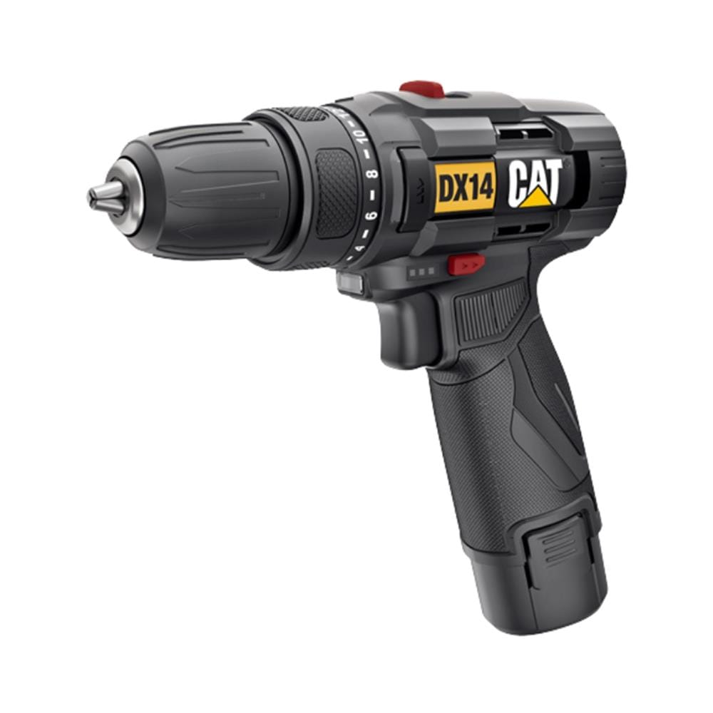 สว่านไขควงไร้สาย (พร้อมแบตเตอรี่) CAT DX14 12 โวลต์