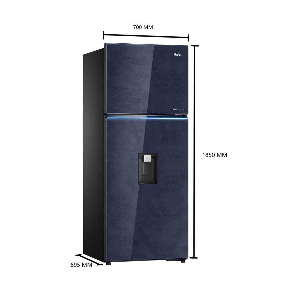 ตู้เย็น 2 ประตู HAIER HRF-490IWMGIU1 16.7 คิว กระจกน้ำเงิน