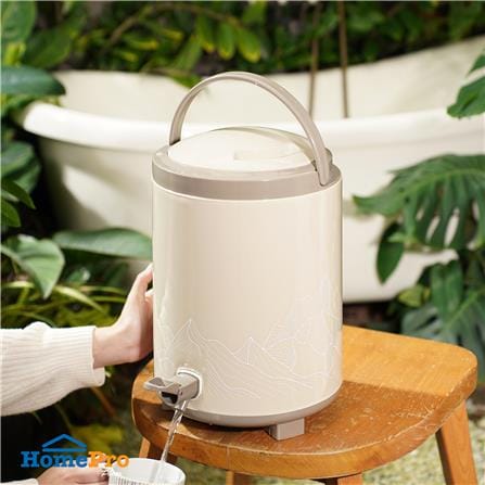 ถังน้ำดื่ม มีก๊อก SPRING COOL MATE CIRCULAR 10 ลิตร สีโทป_4