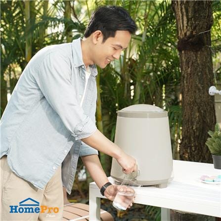 ถังน้ำดื่ม มีก๊อก SPRING COOL MATE CIRCULAR 14 ลิตร สีโทป_4