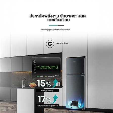 ตู้เย็น 2 ประตู HISENSE RT549N4TBN 15 คิว สีดำ_8