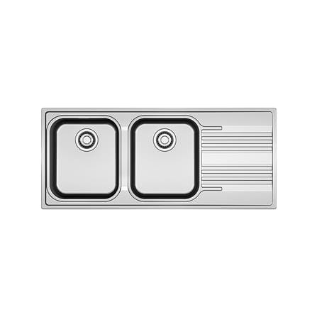 ซิงค์ฝัง 2 หลุม 1 ที่พัก FRANKE SRX 621 RHD 116 ซม. สีเงิน_0