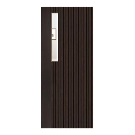 ประตูภายในโพลีสไตรีน ไม่เจาะลูกบิด LINEDEKOR ONE EIGHT 90x200 ซม. สีโอ๊ค_0