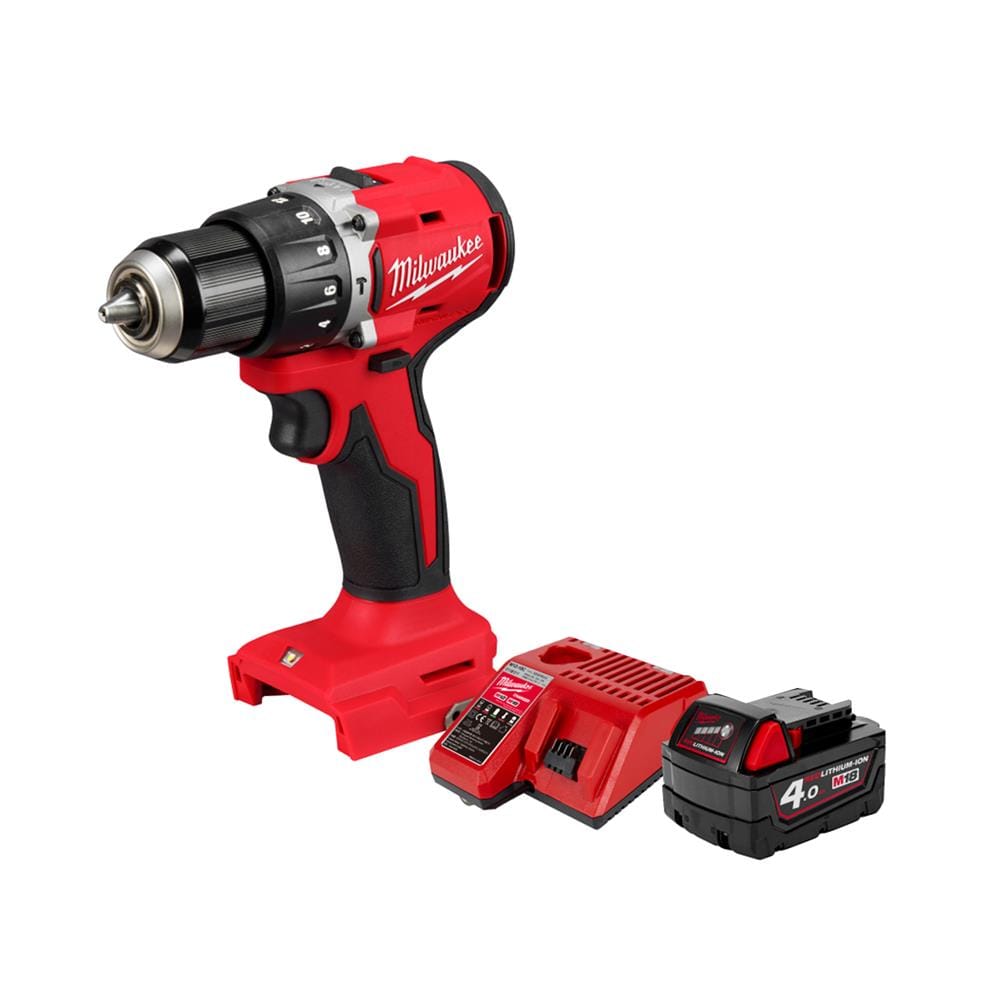 สว่านไร้สาย (พร้อมแบตเตอรี่) MILWAUKEE M18 BLPDRC-401B 18 โวลต์