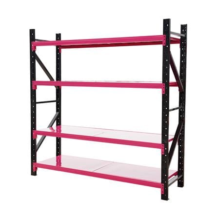 ชั้นเหล็ก 4 ชั้น C METAL 200X200X60 ซม. สีชมพู-ดำ_1
