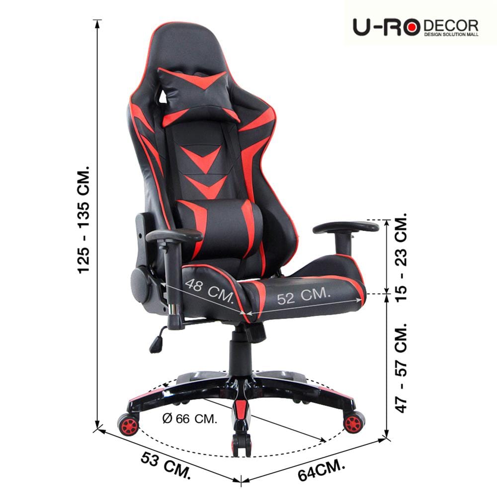 เก้าอี้เกมมิ่ง U-RODECOR ROBOT สีดำ/แดง