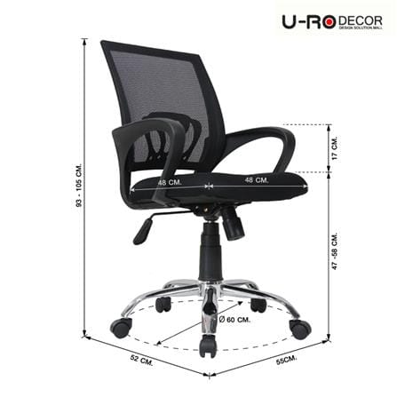 เก้าอี้สำนักงาน U-RODECOR MOON สีดำ_7