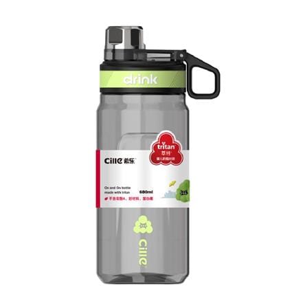 ขวดน้ำพลาสติก TRITAN 0.68 ลิตร CILLE DRINK สีดำ_0