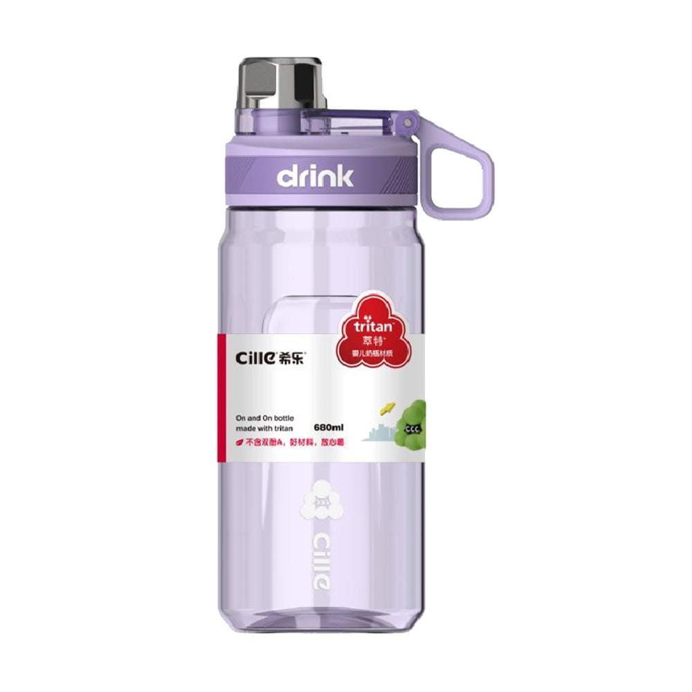 ขวดน้ำพลาสติก TRITAN 0.68 ลิตร CILLE DRINK สีม่วง