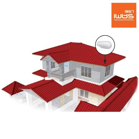 ครอบสันโค้งหางมนแบบเว้า ลอนคู่ ตราเพชร 40x23 ซม. สีวินเทอร์ไวท์_2