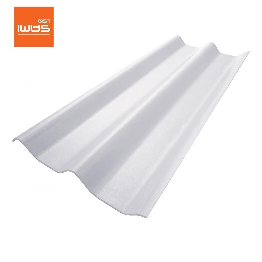 กระเบื้องหลังคา ลอนคู่ ตราเพชร 0.5x50x120 ซม. สีวินเทอร์ไวท์