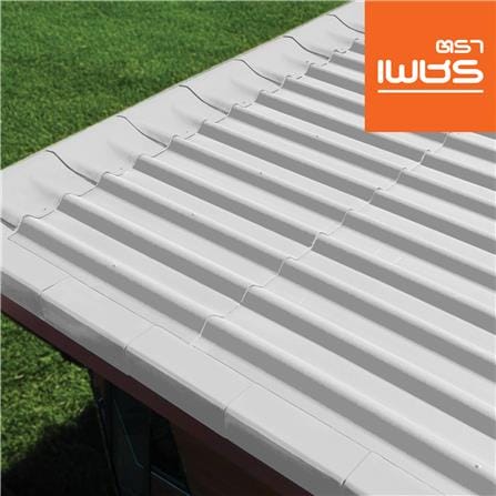 กระเบื้องหลังคา ลอนคู่ ตราเพชร 0.5x50x120 ซม. สีวินเทอร์ไวท์_3