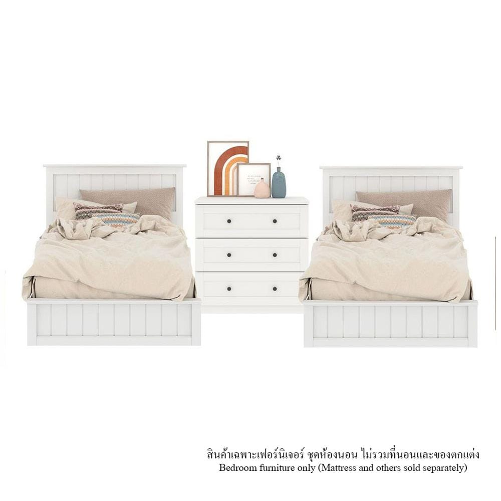 ชุดห้องนอน 3.5 ฟุต KONCEPT MONETA 59057335 สีขาว