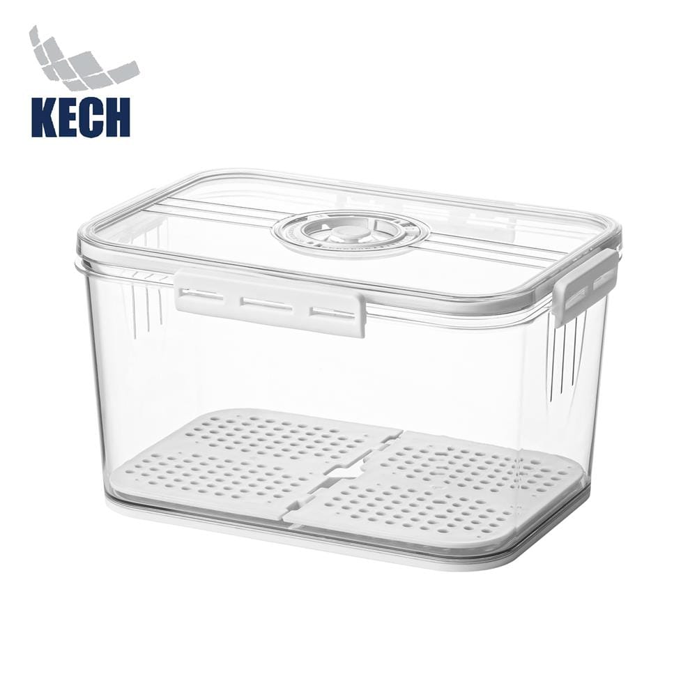 กล่องจัดเก็บในตู้เย็นมีแผ่นรองน้ำ KECH SYPA SIZE M