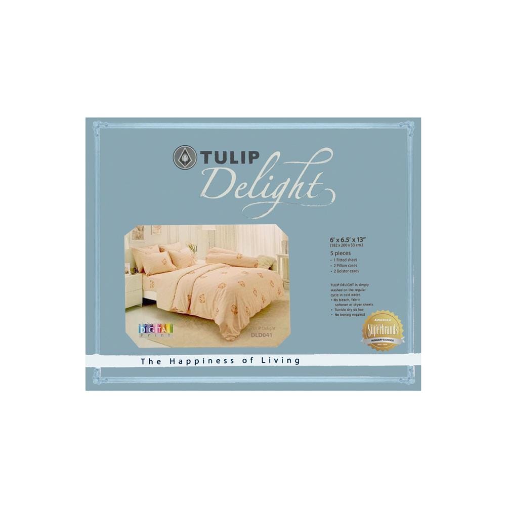 ชุดผ้าปูที่นอน 6 ฟุต (ชุด 5 ชิ้น) TULIP BEAR 60111-DLD041