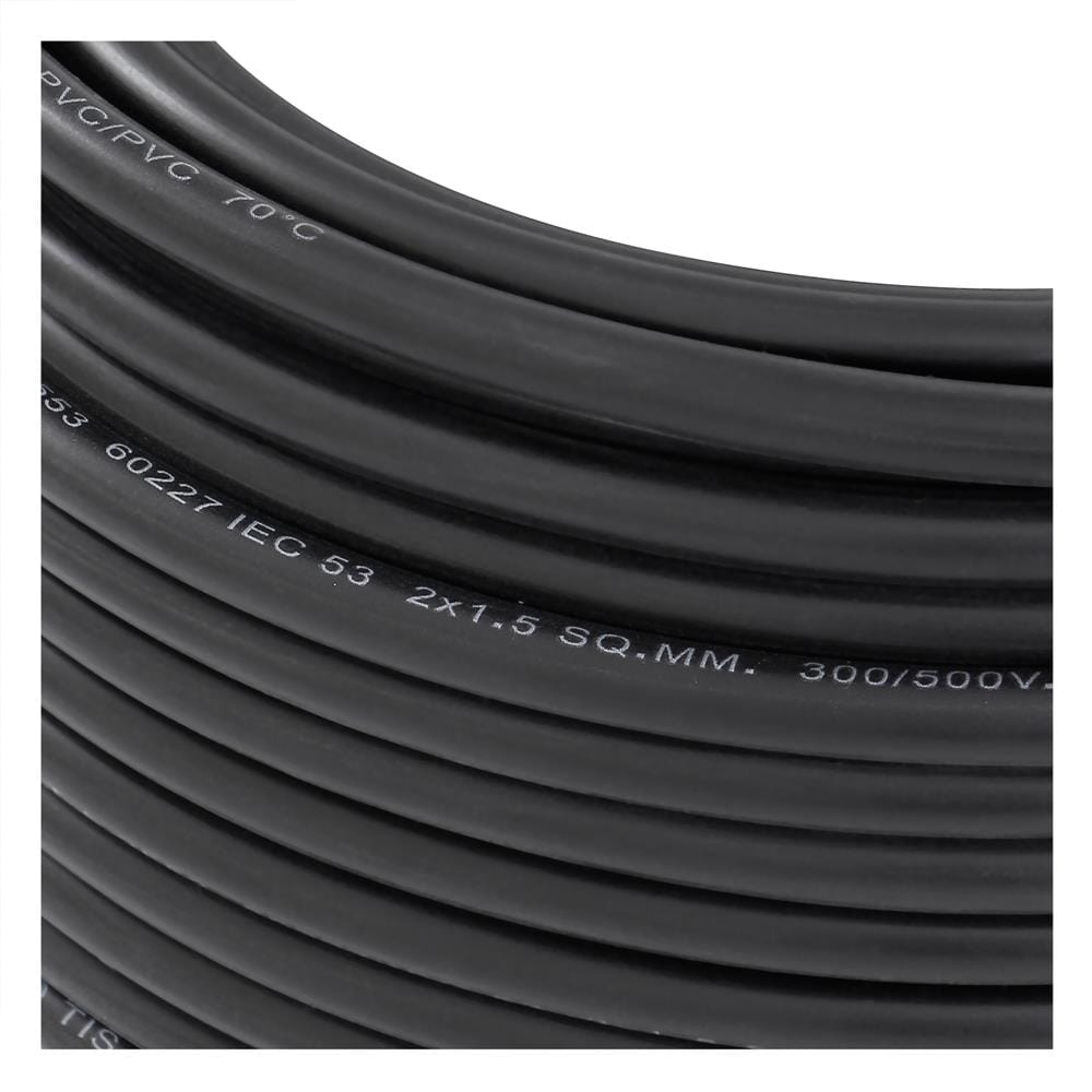 สายไฟ IEC53 RANZZ 2x1.5 ตร.มม. 30 ม. สีดำ