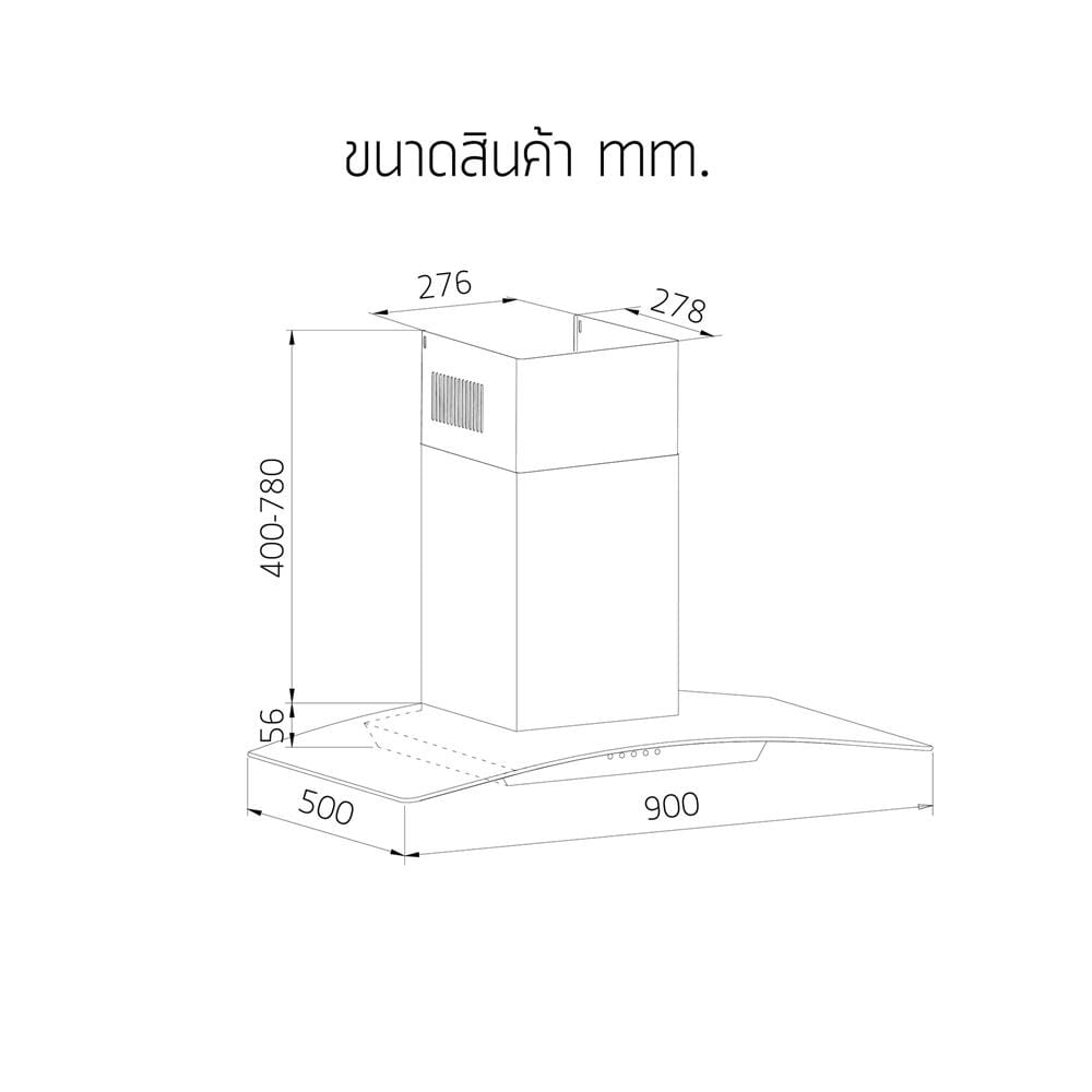 เตาฝัง+เครื่องดูดควัน LUCKY FLAME LGS9122+RWAC19015