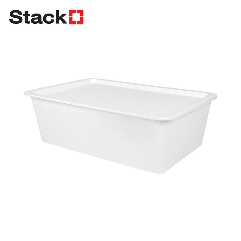 กล่องฝาปิด STACKO LITTLE SIZE XL 37.5x25.5x11.5 ซม. สีขาว