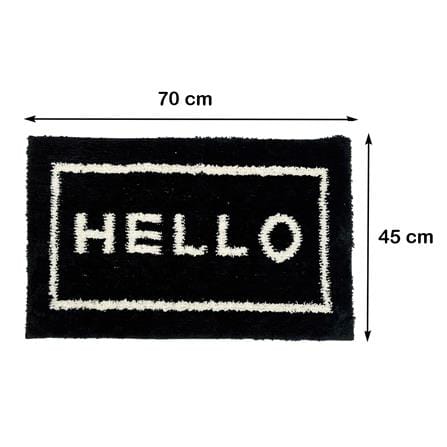 พรม HOME LIVING STYLE HELLO 45X70 ซม. สีดำ_9