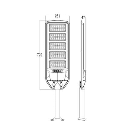 ไฟถนน SOLAR LUMAX 58-00424 200 วัตต์ DAYLIGHT สีดำ_5
