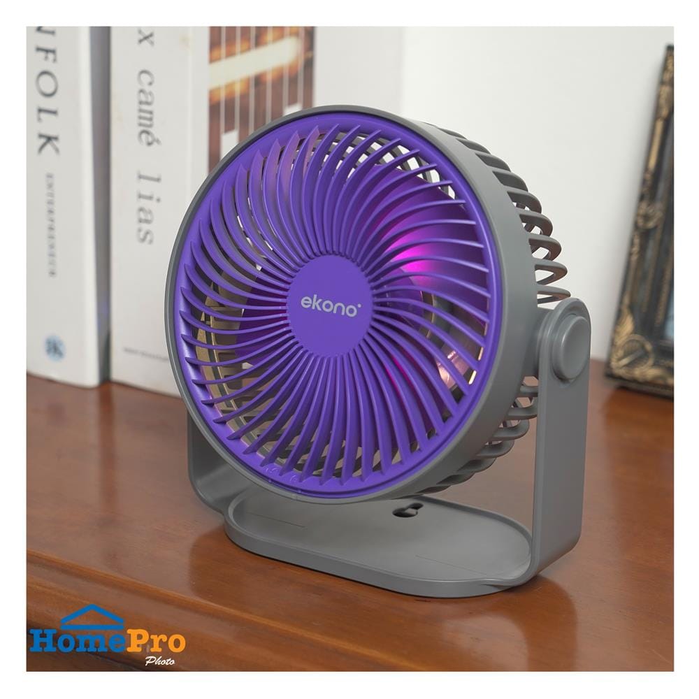 พัดลมพกพา 6 นิ้ว EKONO EK-PTB14GY สีเทา