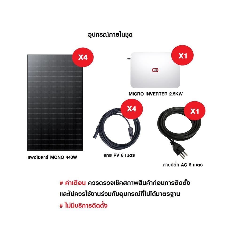 ชุดโซลาร์เซลล์ ENERGY LIB SOLAR TOWNHOME 2.5 KW