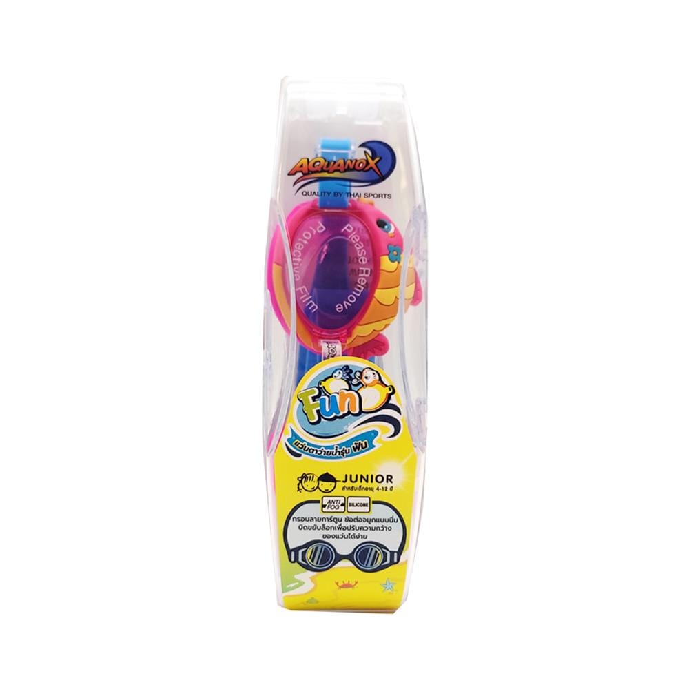 แว่นตาว่ายน้ำเด็ก AQUANOX G0611C สีชมพู/ฟ้า